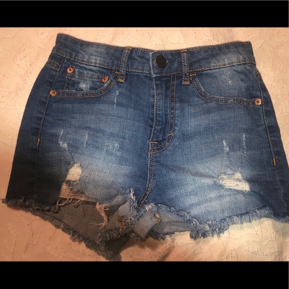 Aeropostale Pants - Aero High Waisted Denim Shorts Size 0